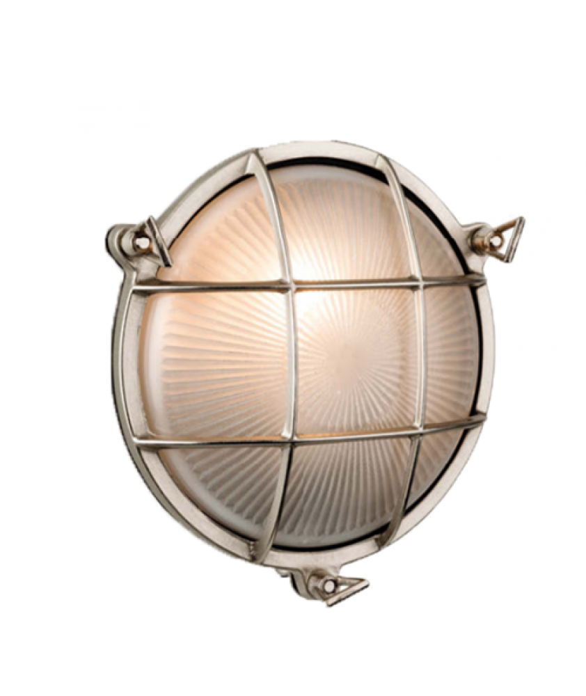 Nautical Round Outdoor Wall Light Brass or Nickel Light John